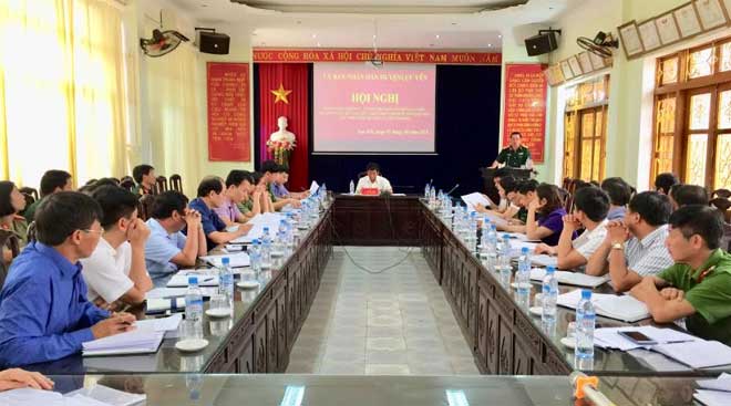Huyện Lục Yên tổ chức Hội nghị công tác chuẩn bị diễn tập khu vực phòng thủ huyện 2019.