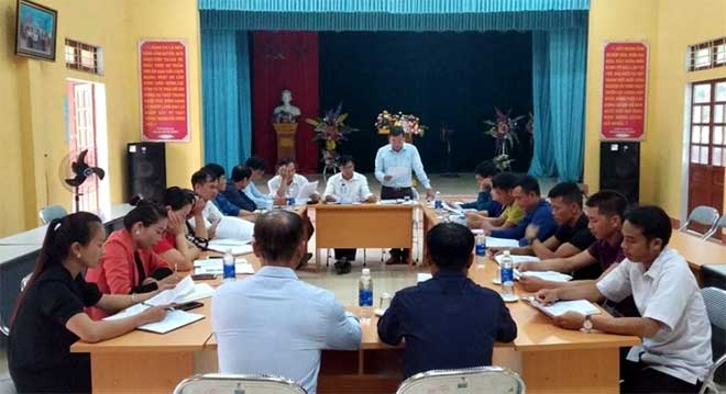 Đảng ủy xã Nghĩa Lợi họp triển khai công tác chuẩn bị cho đại hội chi bộ cơ sở.
