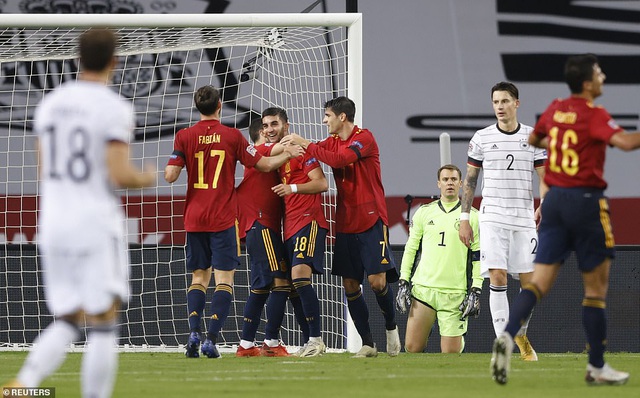 Tây Ban Nha gây tiếng vang lớn sau chiến thắng 6-0 trước Đức tại Sevilla