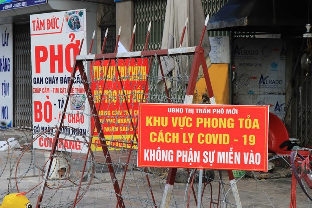 Khu vực bị phong tỏa tại tỉnh Bắc Ninh.