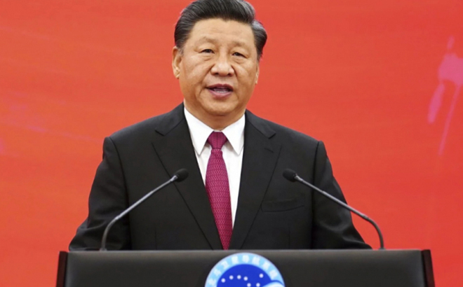 Chủ tịch Trung Quốc Tập Cận Bình tại Đại lễ đường Nhân dân ở Bắc Kinh hôm 9/10.