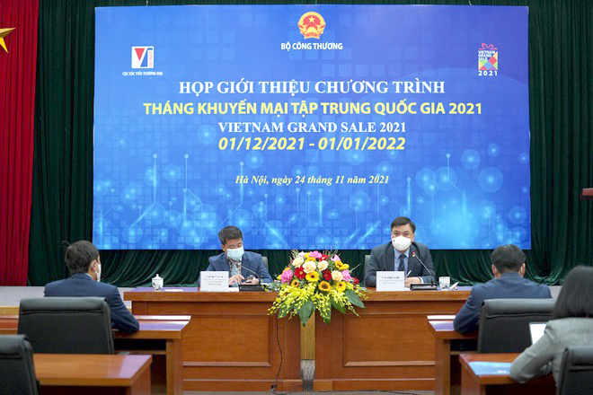 Họp báo giới thiệu Chương trình “Tháng khuyến mại tập trung quốc gia 2021 - Vietnam Grand Sale 2021”.