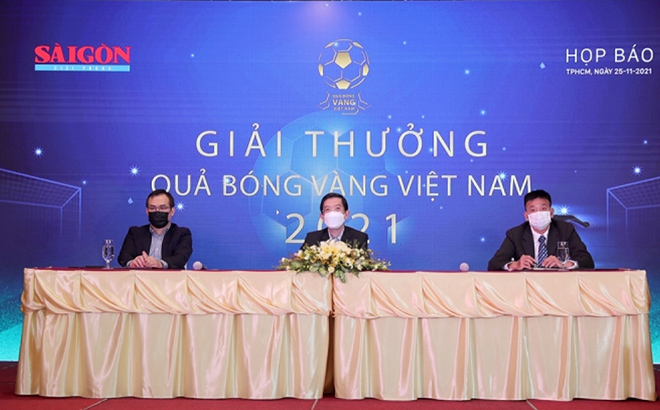 Buổi họp báo Giải thưởng Quả bóng Vàng Việt Nam 2021 diễn ra sáng 25/11 tại TP.HCM.