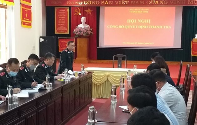 Công bố quyết định thanh tra tại UBND huyện Mù Cang Chải.
