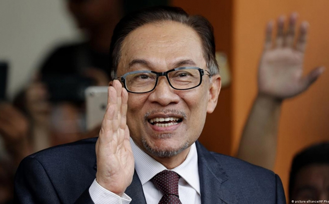 Tân Thủ tướng Malaysia Anwar Ibrahim.