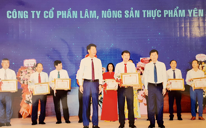 Công ty cổ phần Lâm nông sản thực phẩm Yên Bái nhận bằng khen của UBND tỉnh vì đã có thành tích xuất sắc trong sản xuất, kinh doanh.