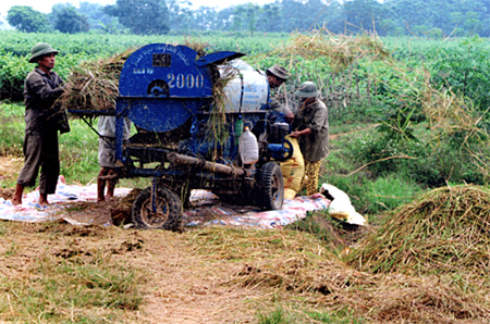 Cơ giới hóa phục vụ sản xuất nông nghiệp ở Việt Thành.