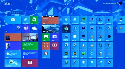 Windows 8 hiện tại mới phát triển đến bản build 9200