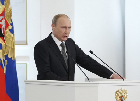 Tổng thống Nga Vladimir Putin đọc thông điệp liên bang.