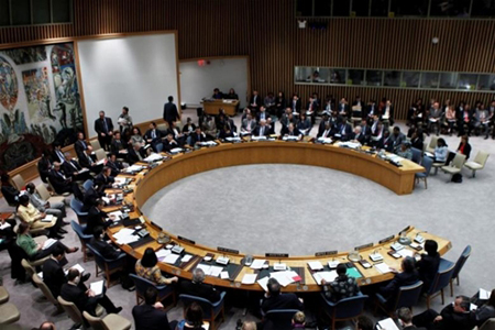 Một phiên họp tại Hội đồng Bảo an Liên Hợp Quốc.
