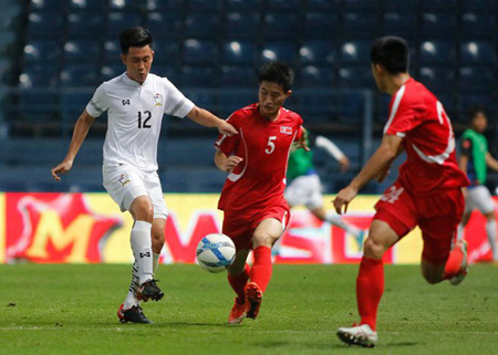 U23 Thái Lan bất ngờ thất bại trước U23 Triều Tiên.
