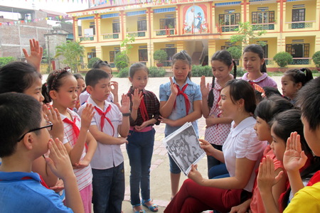 Hoạt động ngoài giờ của Trường Tiểu học Nguyễn Thái Học được tổ chức bằng nhiều hình thức phong phú.