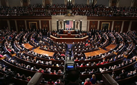 Toàn cảnh một phiên họp của Hạ viện Mỹ.
