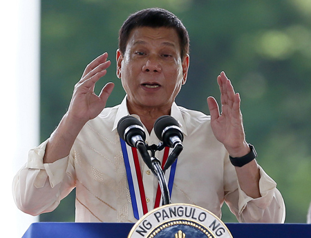 Tổng thống Philippines Rodrigo Duterte.