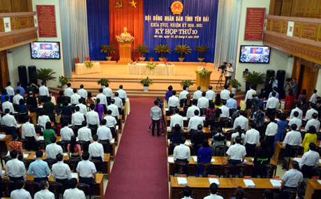 Quang cảnh Kỳ họp thứ 10 - HĐND tỉnh Yên Bái khóa XVIII