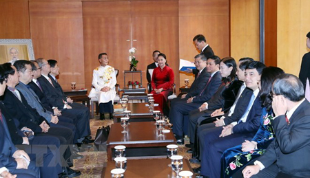 Chủ tịch Quốc hội Nguyễn Kim Thị Ngân tiếp các đại biểu dòng họ Lý đang sinh sống tại Hàn Quốc.