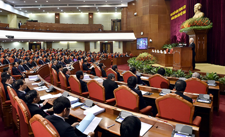 Các đại biểu tham dự Hội nghị Trung ương 8, khóa XII.