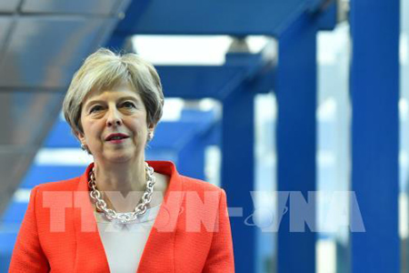 Thủ tướng Anh Theresa May tới dự Hội nghị thường niên của đảng Bảo thủ tại thủ đô London ngày 30/9/2018.