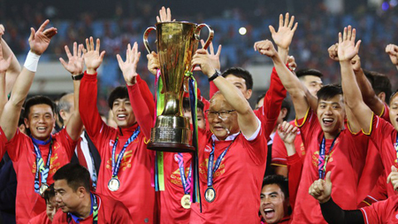Đội hình ra sân của đội tuyển Việt Nam.