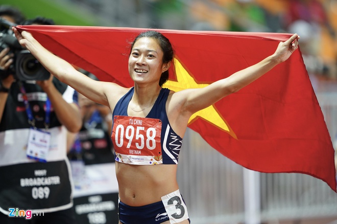 Lê Tú Chinh lên ngôi vô địch nội dung 100m nữ đầy xứng đáng.