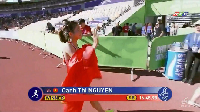 Nguyễn Thị Oanh tiếp tục thể hiện phong độ chói sáng.