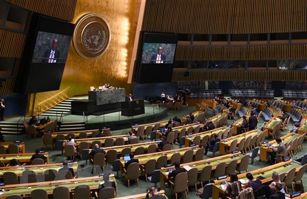 Một phiên họp của Đại hội đồng Liên hợp quốc.