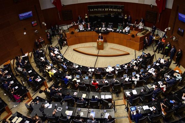 Toàn cảnh một phiên họp của Thượng viện Mexico tại Mexico City.