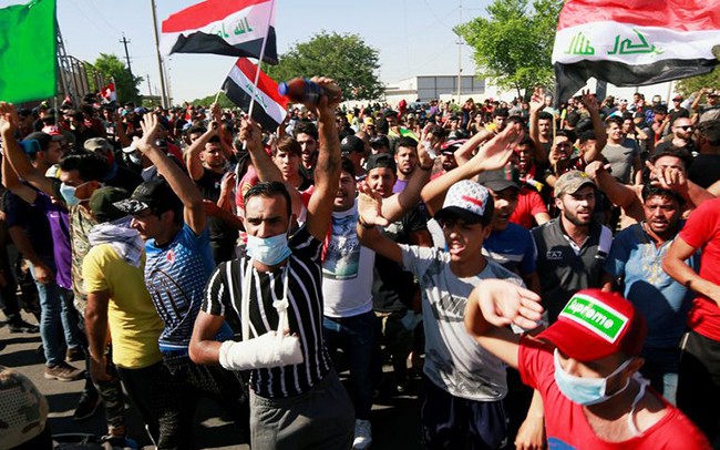 Biểu tình tiếp diễn tại thủ đô Baghdad của Iraq.