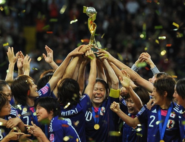 Đội tuyển nữ Nhật Bản vô địch World Cup 2011.