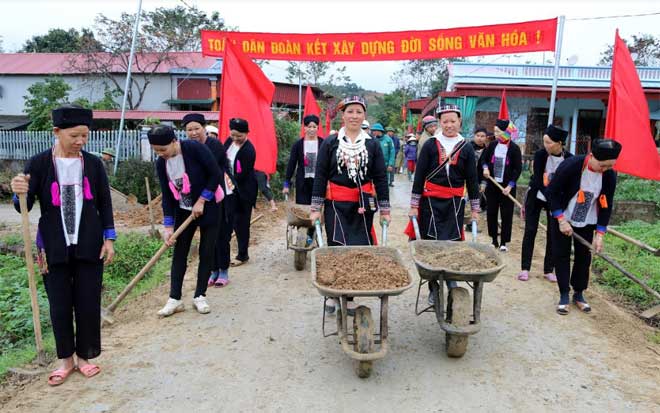 Phát huy tinh thần đoàn kết, nhân dân trong tỉnh chung tay xây dựng nông thôn mới.