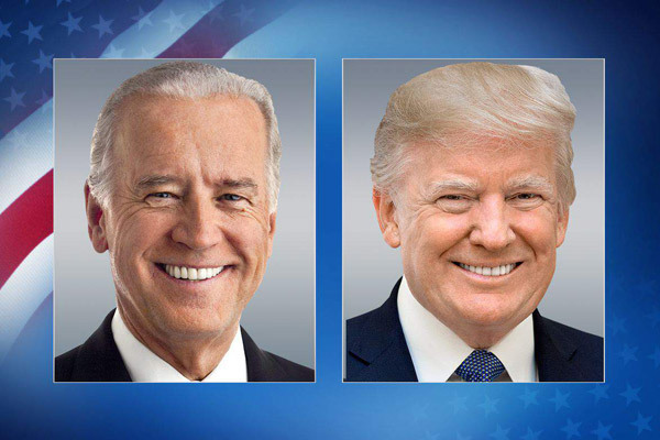 Ông Joe Biden (trái) và ông Donald Trump.