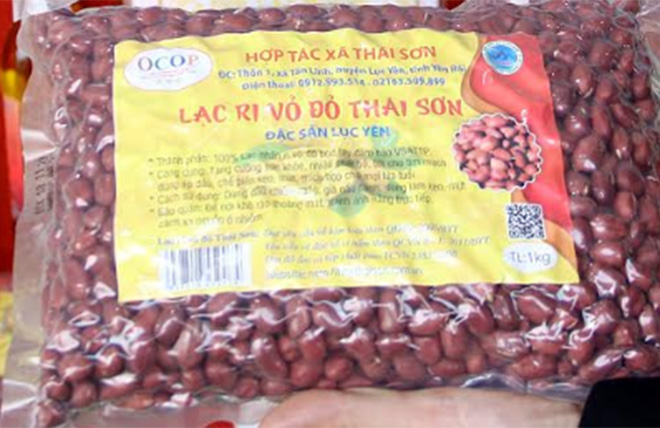 Lạc ri vỏ đỏ Thái Sơn của HTX Thái Sơn (Lục Yên).