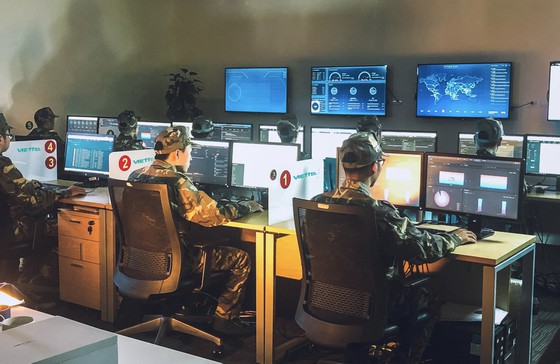Trung tâm điều hành giám sát không gian mạng của Công ty An ninh mạng Viettel (VCS).