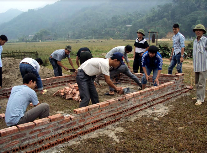 Lao động nông thôn trên địa bàn huyện Yên Bình học nghề xây dựng