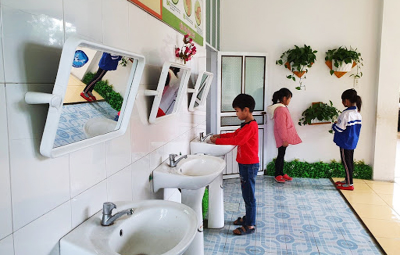 Ngành Giáo dục phấn đấu 100% cơ sở giáo dục có nhà vệ sinh cho học sinh. Ảnh minh họa.