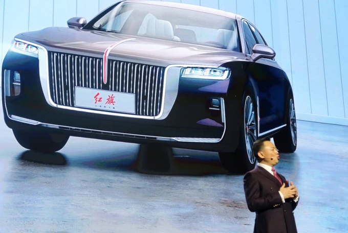 Chủ tịch FAW Xu Liuping phát biểu tại một sự kiện của thương hiệu Hồng Kỳ ở Bắc Kinh ngày 8/1/2020.