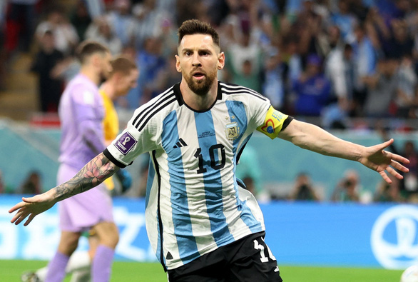 Messi có bàn thắng đầu tiên tại một vòng đấu knock-out của World Cup - Ảnh: REUTERS
