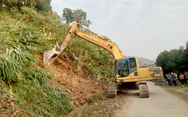 Tuyến đường nối từ thủy điện Đồng Sung - Đại Phác đi xã Đại Sơn có chiều dài 3,6 km, dự kiến sẽ hoàn thành trong quý I/ 2023.