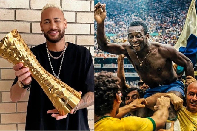 Neymar thay mặt Pele nhận danh hiệu 