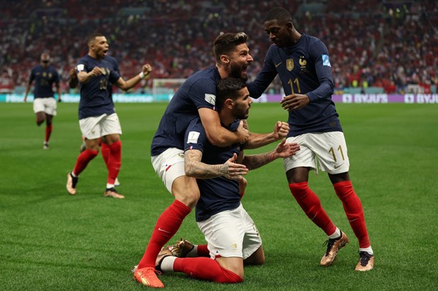 Niềm vui của các cầu thủ Pháp. (Nguồn: Getty Images)