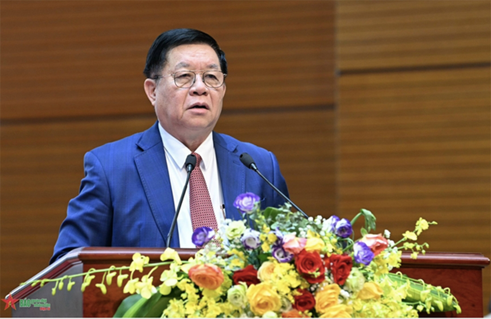 Trưởng ban Tuyên giáo Trung ương Nguyễn Trọng Nghĩa phát biểu tại hội nghị.