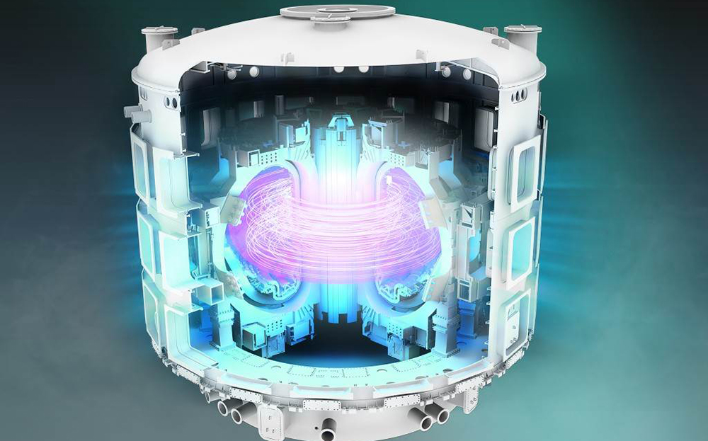 Hình ảnh thể hiện ý tưởng của Lò phản ứng Thí nghiệm Nhiệt hạch Quốc tế (ITER) nhằm chứng minh tính khả thi công nghiệp của năng lượng nhiệt hạch hạt nhân.