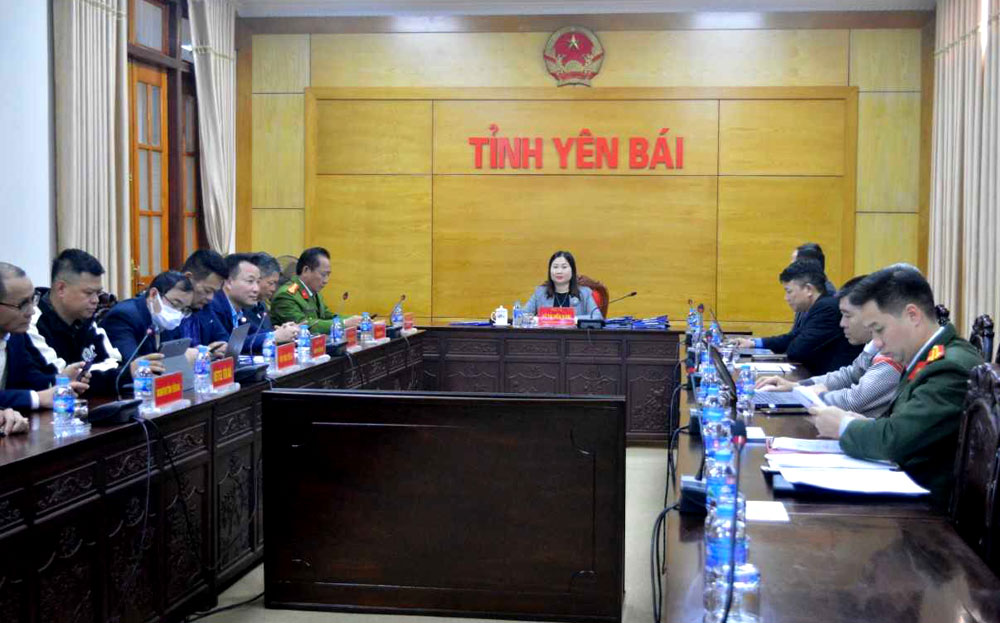 Các đại biểu dự Phiên họp tại điểm cầu tỉnh Yên Bái.