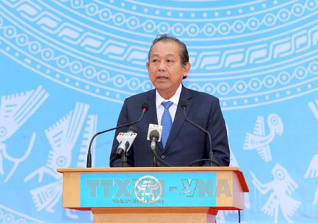 Phó Thủ tướng Thường trực Chính phủ Trương Hòa Bình phát động Năm An toàn giao thông 2018.