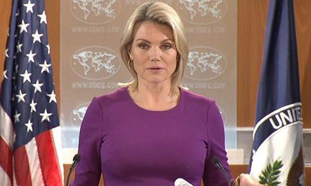 Người phát ngôn Bộ Ngoại giao Mỹ Heather Nauert.