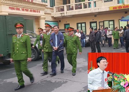 Ông Trịnh Xuân Thanh và ông Đinh Mạnh Thắng (ảnh nhỏ). Trước phiên xét xử này, Trịnh Xuân Thanh đã bị tuyên án chung thân về tội cố ý làm trái và tham ô tài sản trong vụ án xảy ra tại PVN và PVC.