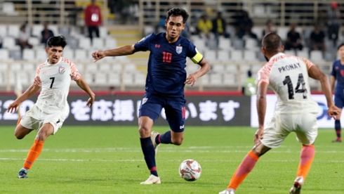 Thái Lan thua đậm Ấn Độ ở trận ra quân Asian Cup 2019.