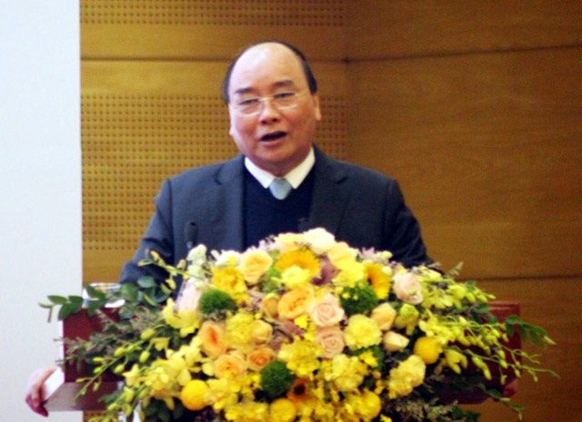 Thủ tướng Chính phủ Nguyễn Xuân Phúc phát biểu chỉ đạo hội nghị.
