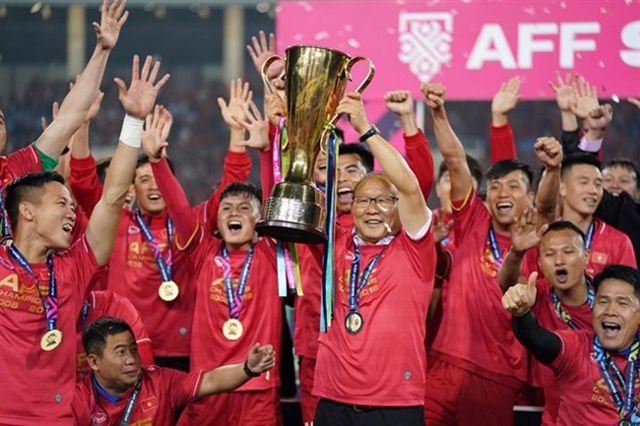 Đội tuyển bóng đá nam quốc gia giành Cúp vô địch tại giải vô địch bóng đá Đông Nam Á (AFF Suzuki Cup) sau 10 năm chờ đợi lọt vào 10 sự kiện văn hóa - thể thao năm 2018.