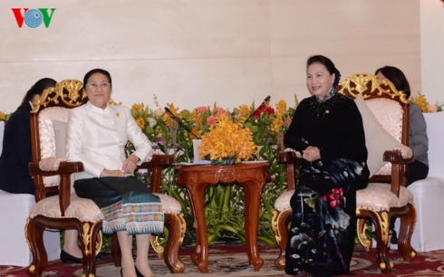 Chủ tịch Quốc hội hội kiến Chủ tịch Quốc hội CHDCND Lào.